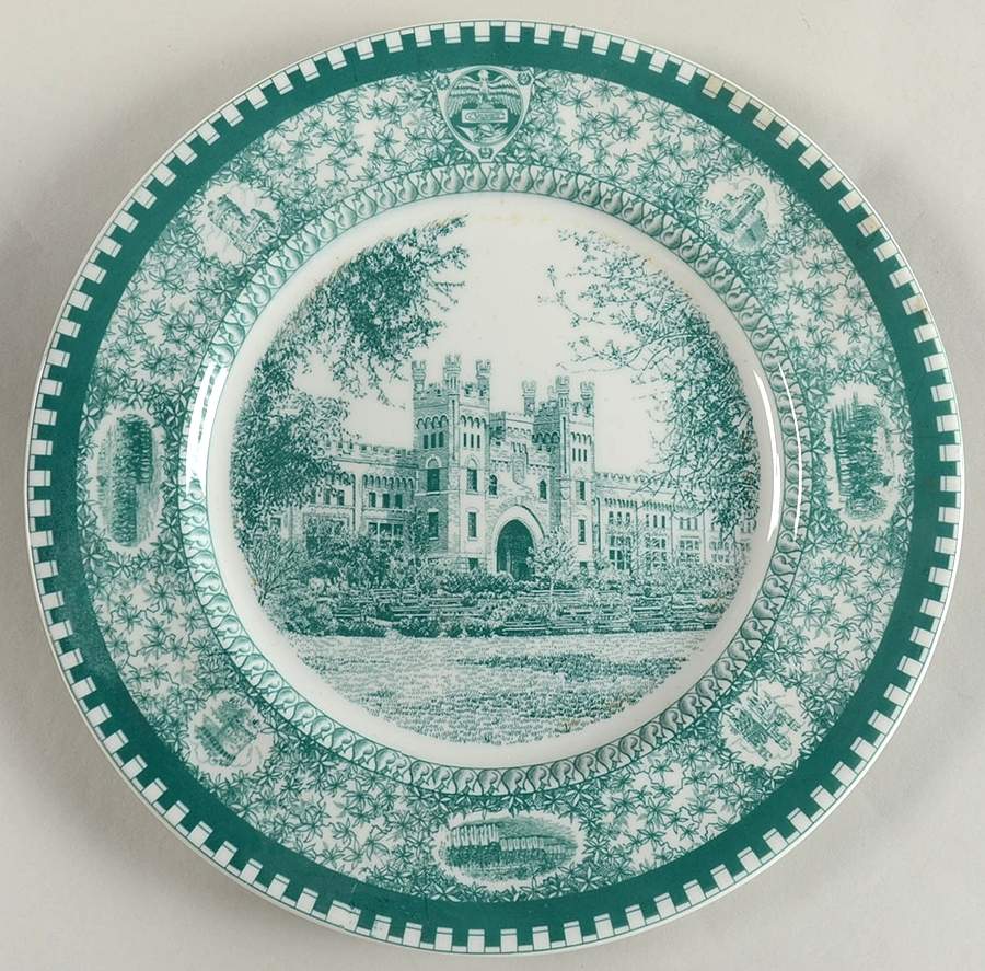 Culver Military Academy Green Dinner Plate by Shenango-1