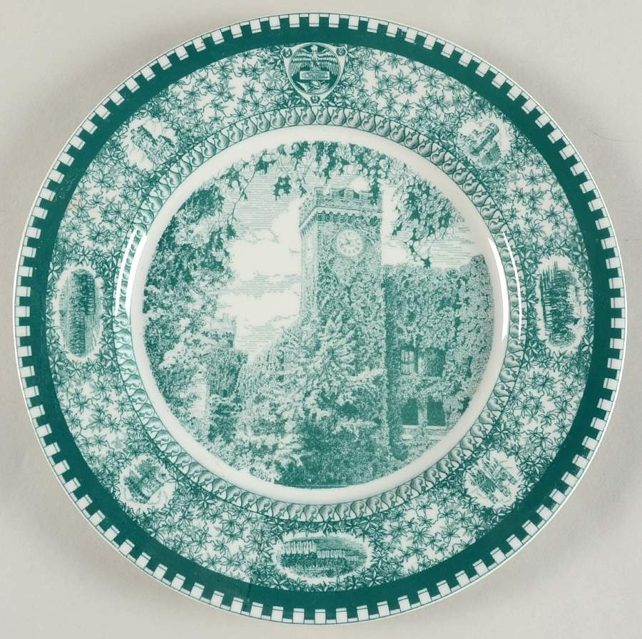 Culver Military Academy Green Dinner Plate by Shenango-1