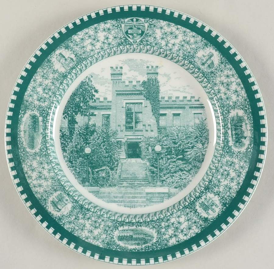 Culver Military Academy Green Dinner Plate by Shenango-1