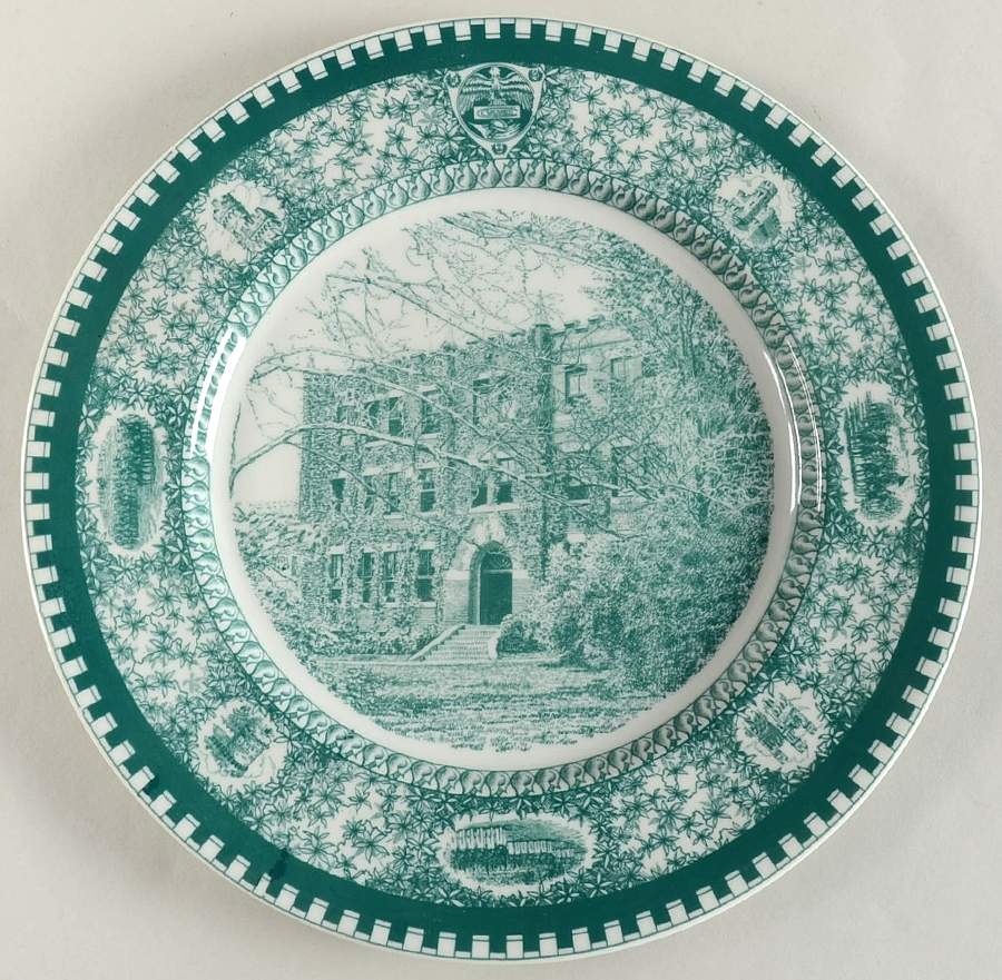 Culver Military Academy Green Dinner Plate by Shenango-1