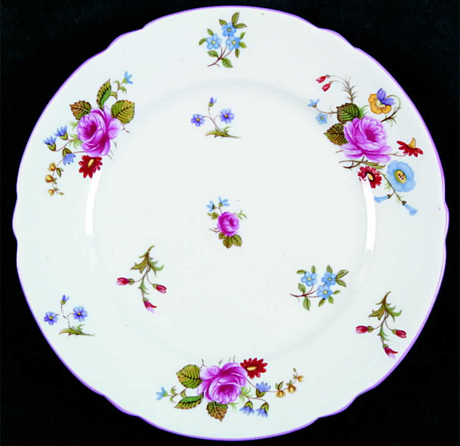 Rose & Red Daisy (No Embossing) Bread & Butter Plate by Shelley-1