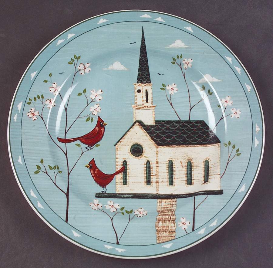 Birdhouses Salad Plate by Sakura-1