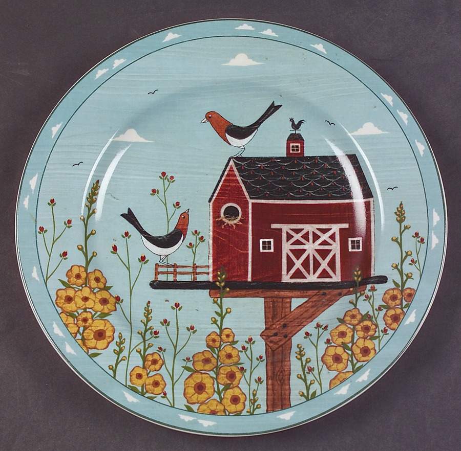 Birdhouses Salad Plate by Sakura-1