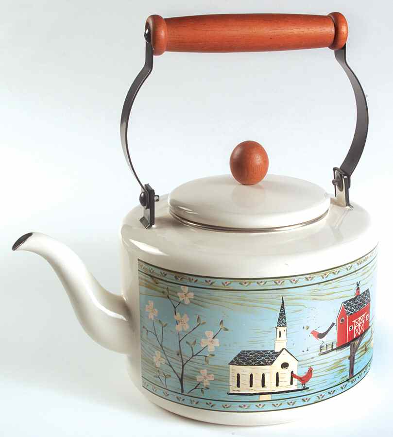Birdhouses Metal Kettle & Lid by Sakura-1