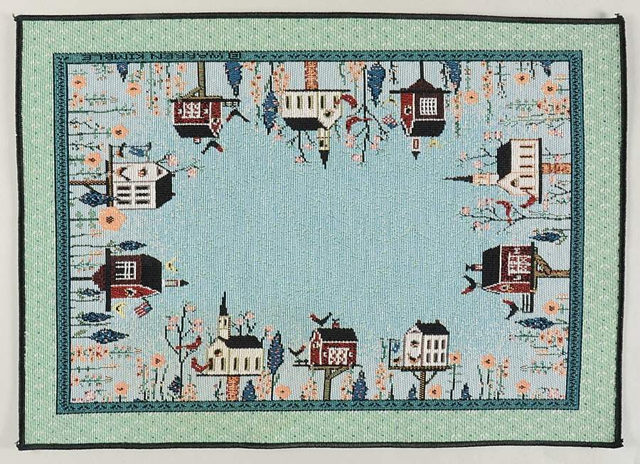 Birdhouses Cloth Placemat by Sakura-1