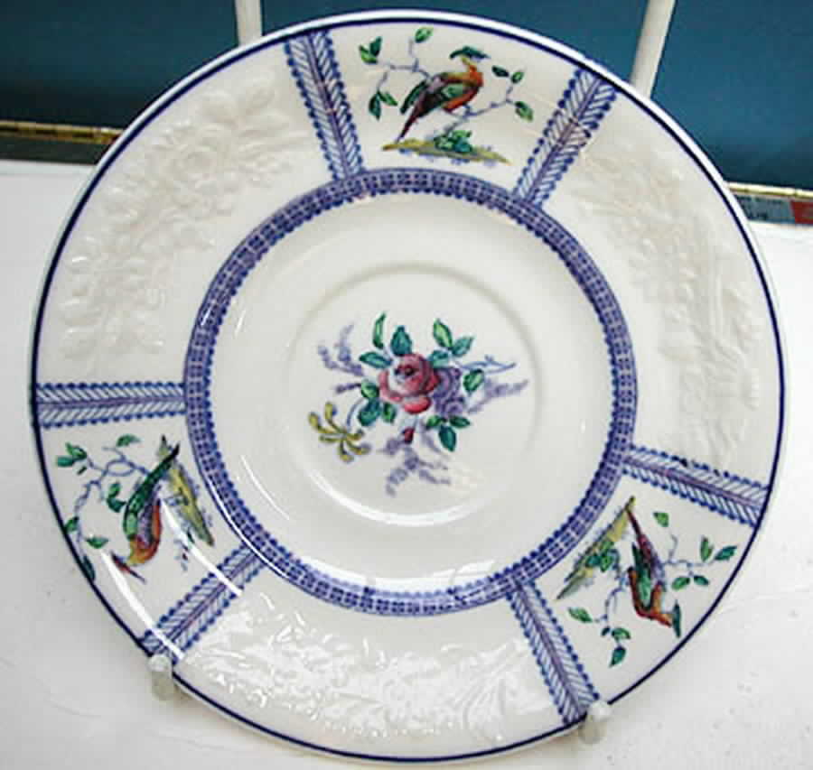June (Blue Trim) Saucer by Spode-1