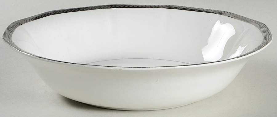 Platinum Gold 8" Round Vegetable Bowl by Saxon-1