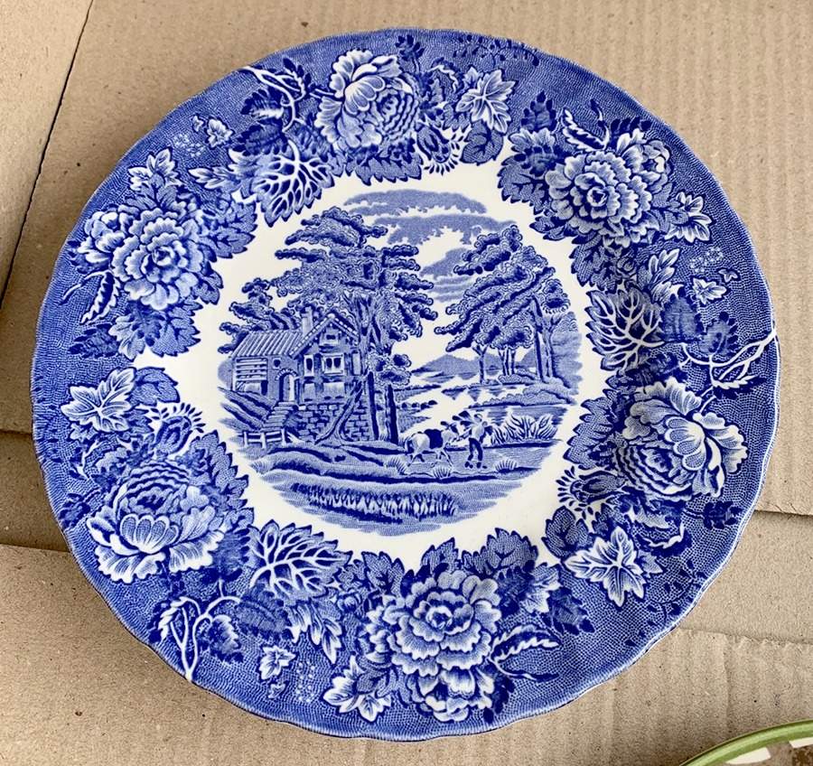 Afternoon Tea Collection Blue Salad Plate by Sadler-1
