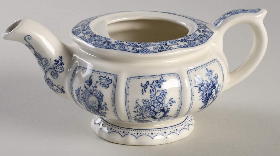 Afternoon Tea Collection Blue Individual Teapot No Lid by Sadler-1