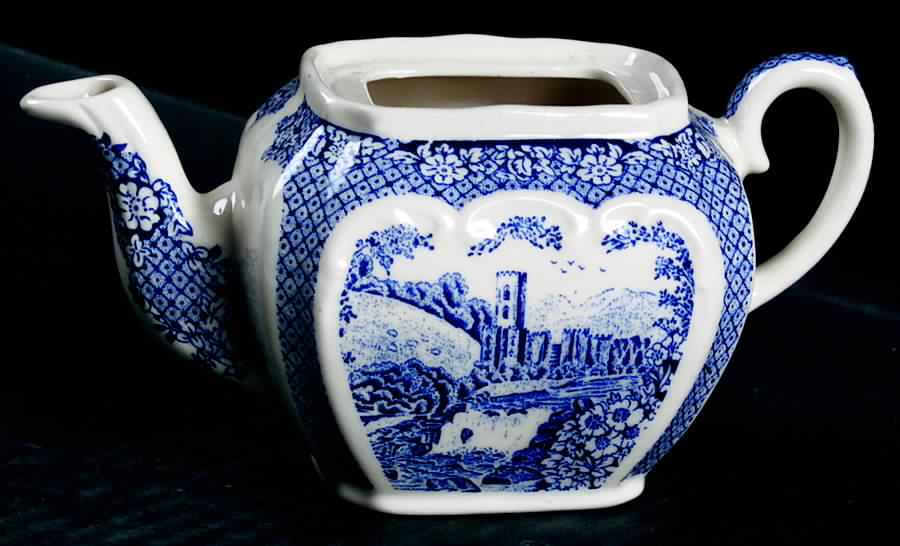 Afternoon Tea Collection Blue Individual Teapot No Lid by Sadler-1
