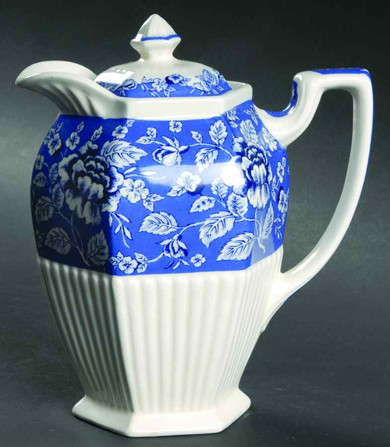 Afternoon Tea Collection Blue Hot Water Jug & Lid by Sadler-1