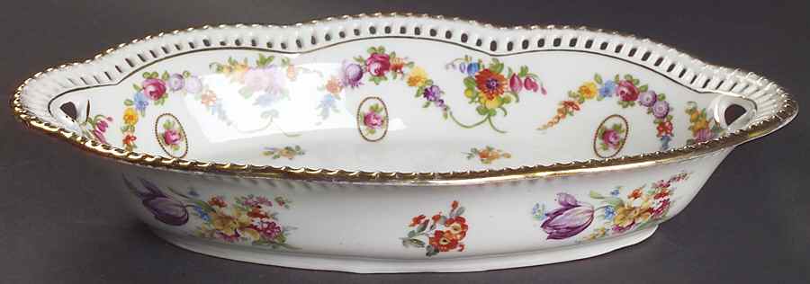 Dresdener Art 10" Oval Vegetable Bowl by Schumann - Bavaria-1