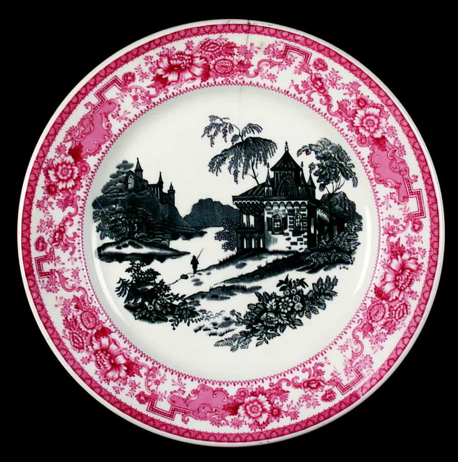 Mayfair Pink Black Luncheon Plate by Syracuse-1