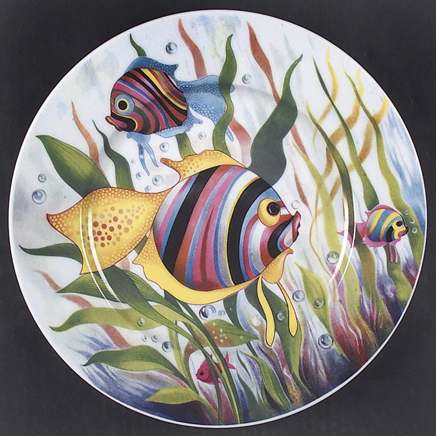 Fish Dinner Plate by Email de Limoges-1