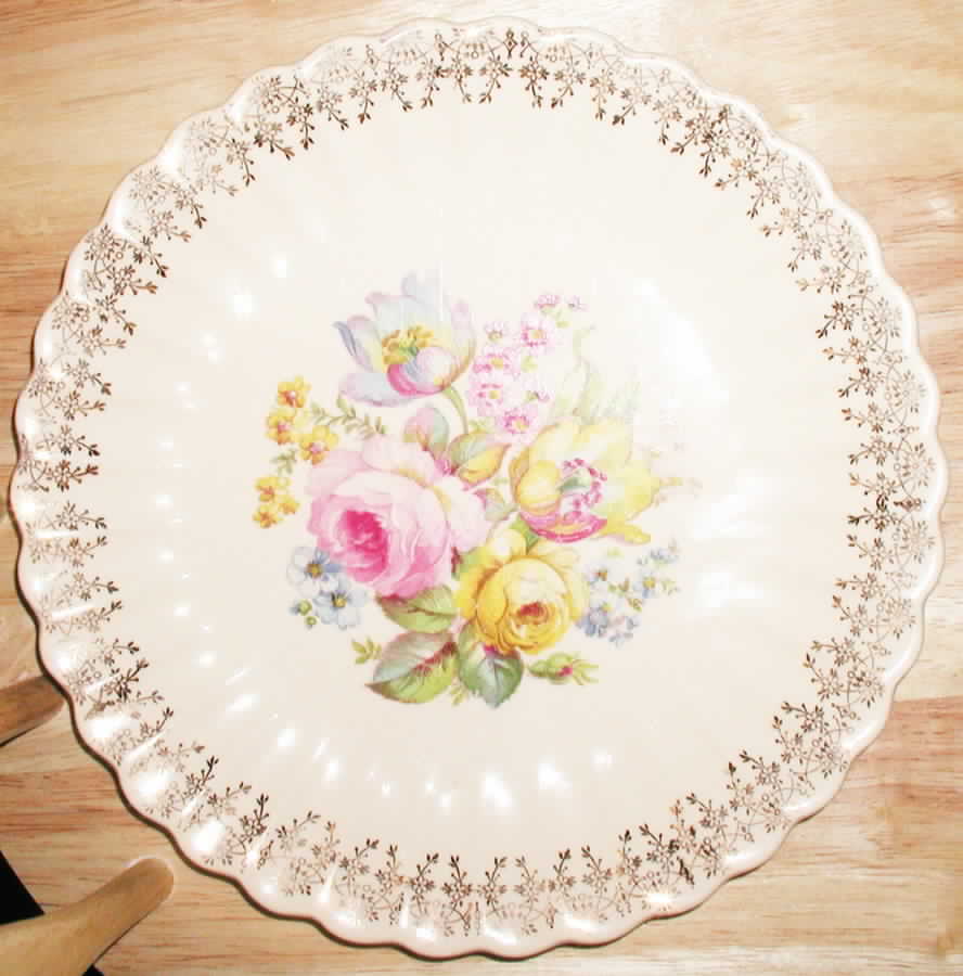 Egert Rose Dinner Plate by Sebring Pottery-1