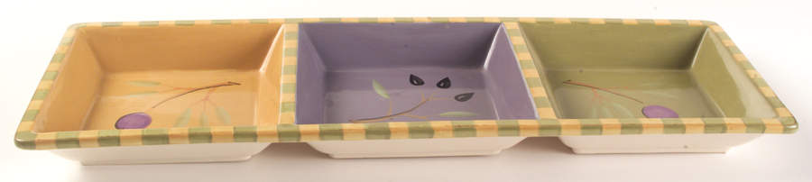 Olivia 3 Part Rectangular Divided Server by Signature-1