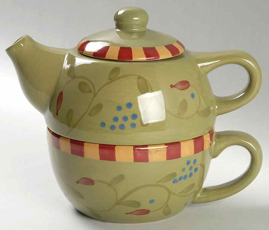 Olivia Individual Teapot & Lid with Cup by Signature-1