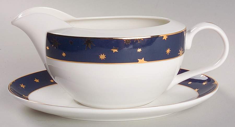 Galaxy Blue (Indonesia) Gravy Boat & Underplate by Sakura-1
