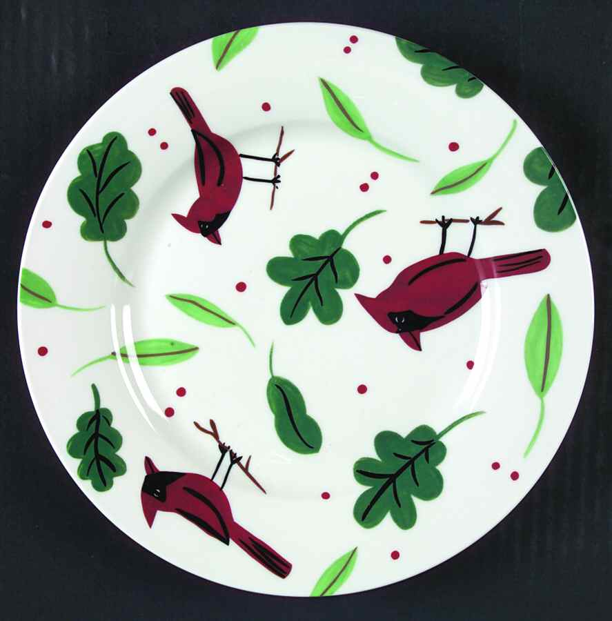 Holiday Cardinal Salad Plate by Studio Nova-1