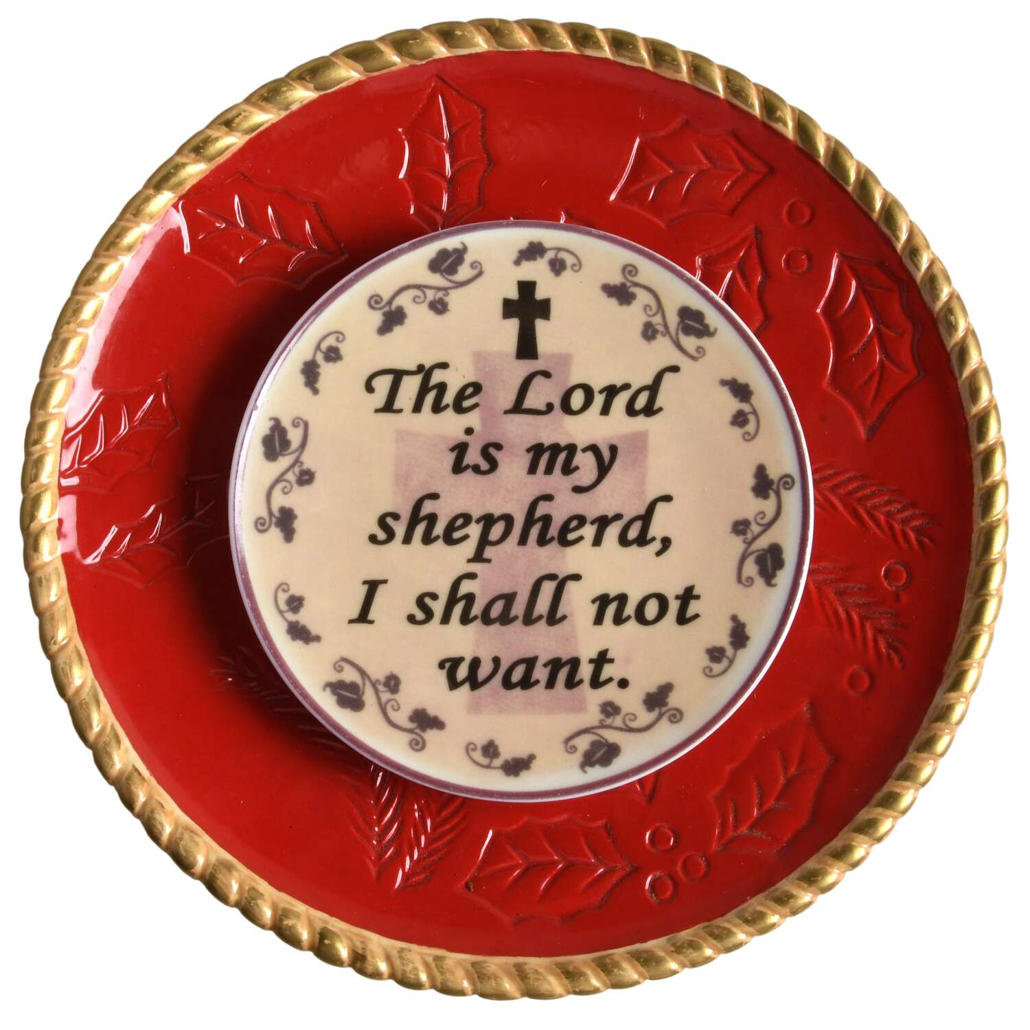 Woodland Holly Santa Accent Salad/Dessert Plate by Studio Nova-1