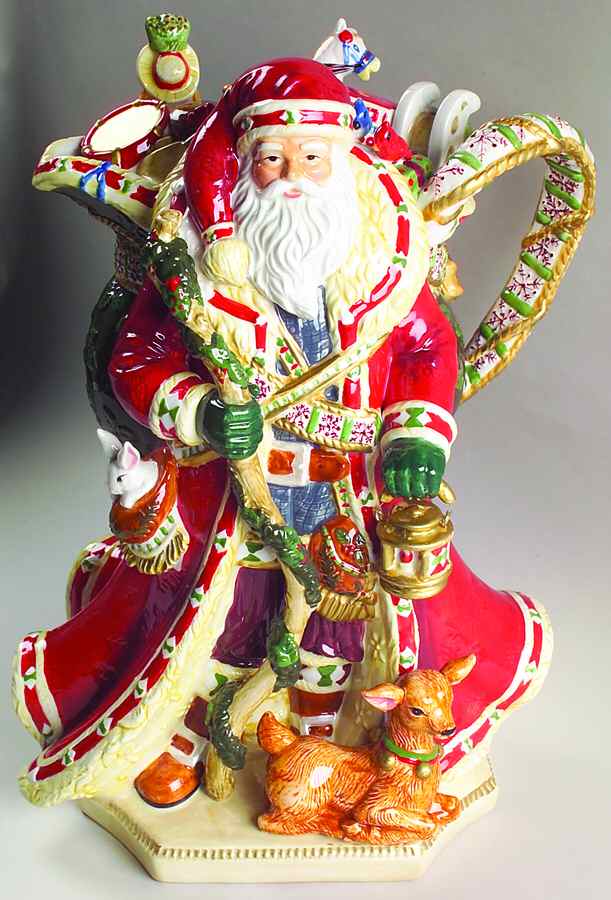 Woodland Holly Santa Figural Pitcher by Studio Nova-1