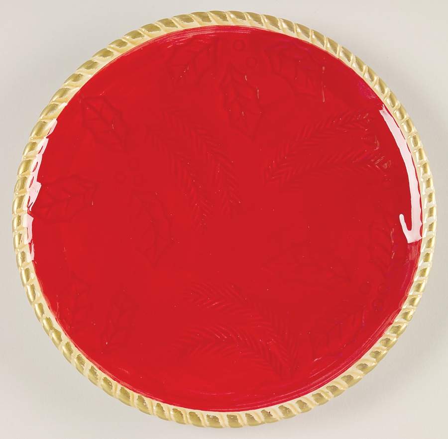 Woodland Holly Santa Salad/Dessert Plate by Studio Nova-1