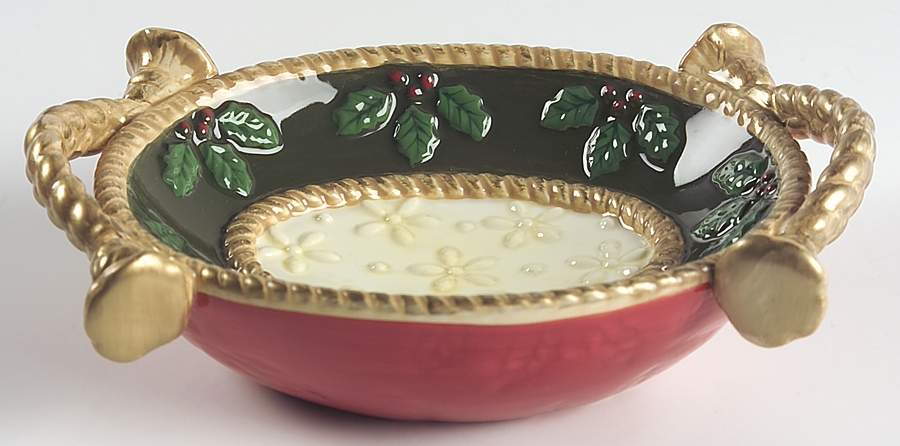 Woodland Holly Santa Open Candy Dish by Studio Nova-1