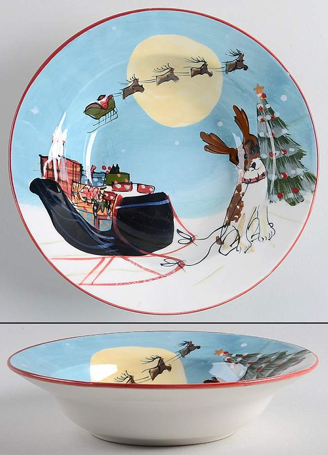 Merry Little Christmas Rim Soup Bowl by Sakura-1