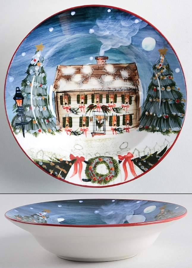 Merry Little Christmas Rim Soup Bowl by Sakura-1
