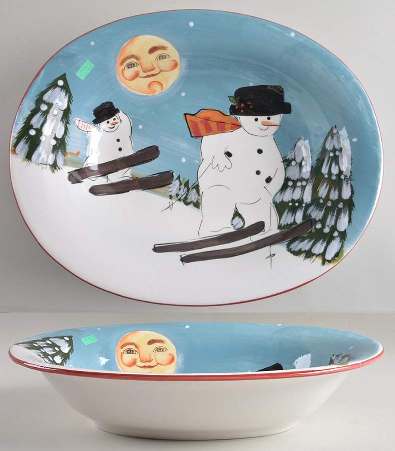Merry Little Christmas 14" Oval Vegetable Bowl by Sakura-1