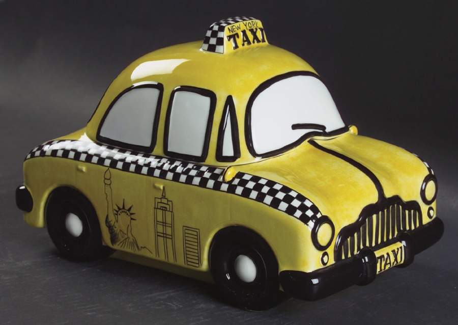 New York Taxi Figural Cookie Jar & Lid by Studio Nova-1