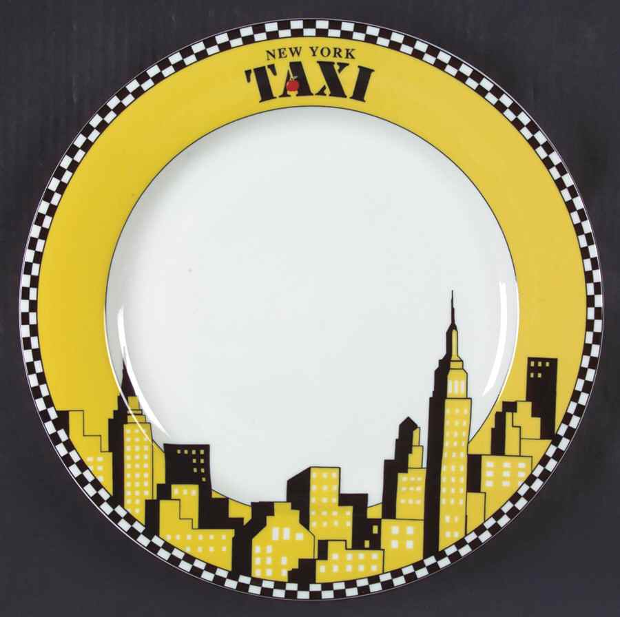 New York Taxi 12" Chop Plate (Round Platter) by Studio Nova-1
