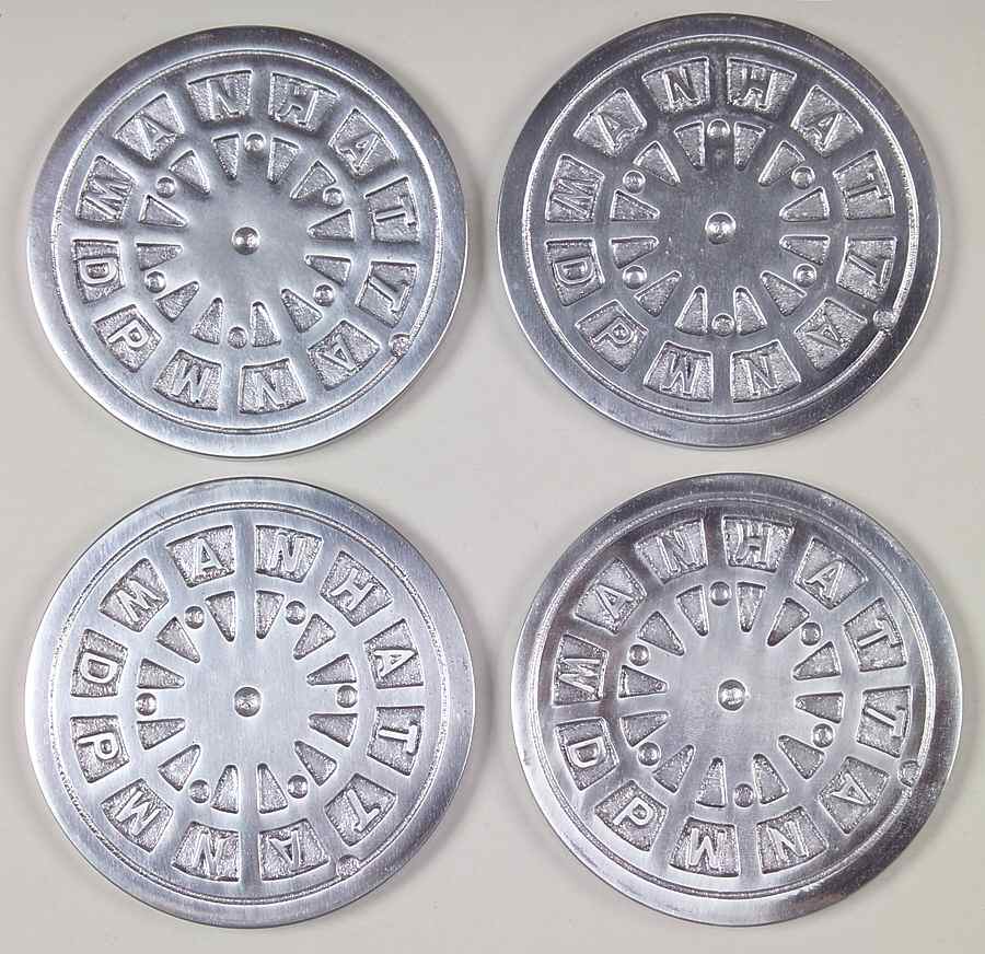 New York Taxi Metal Coaster - Set of 4 by Studio Nova-1