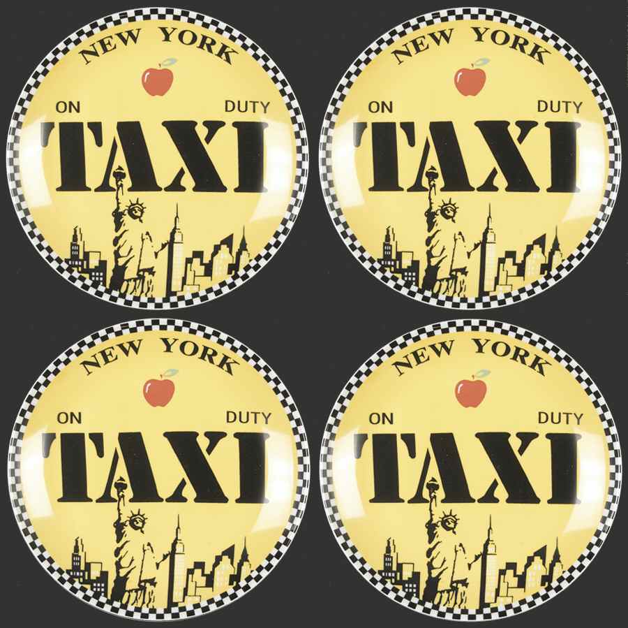 New York Taxi Salad/Dessert Plate - Set of 4 by Studio Nova-1