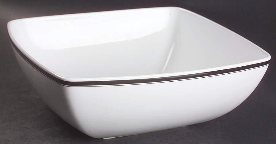 Accent Black 10" Square Vegetable Bowl by Studio Nova-1
