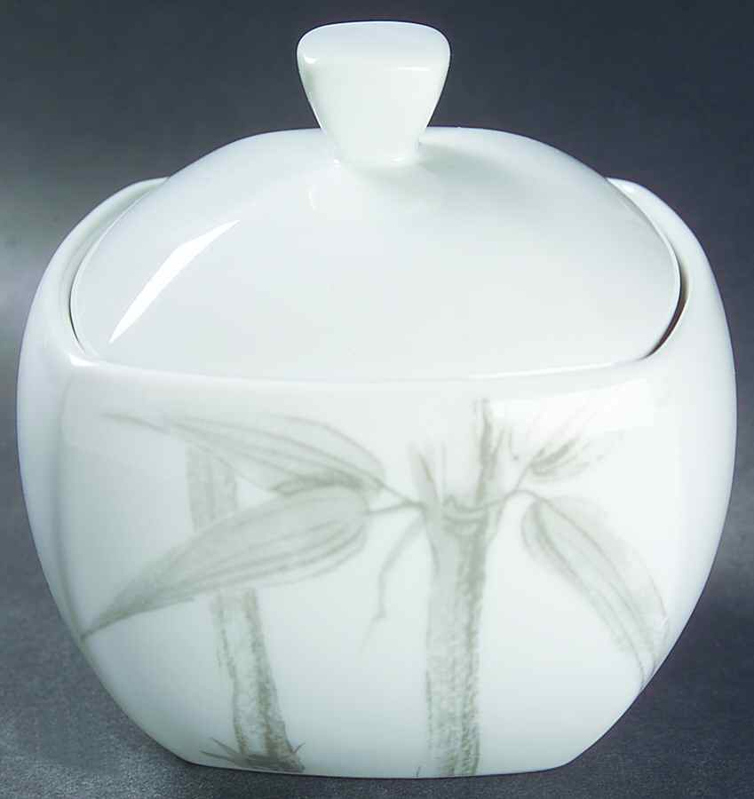 Silver Bamboo Sugar Bowl & Lid by Studio Nova-1