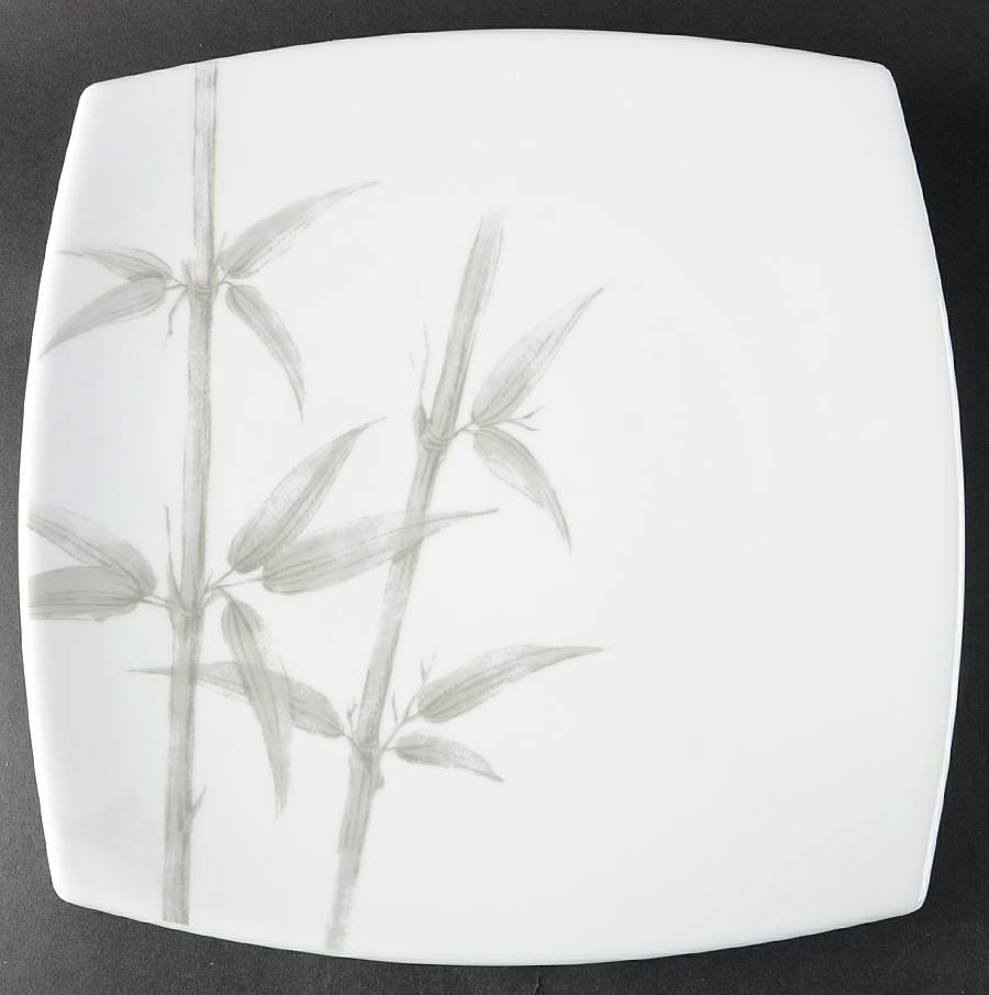 Silver Bamboo 12" Chop Plate (Round Platter) by Studio Nova-1