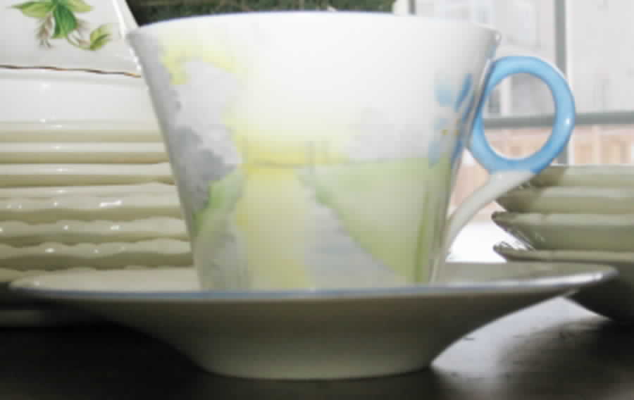 2160 Flat Cup & Saucer Set by Shelley-1