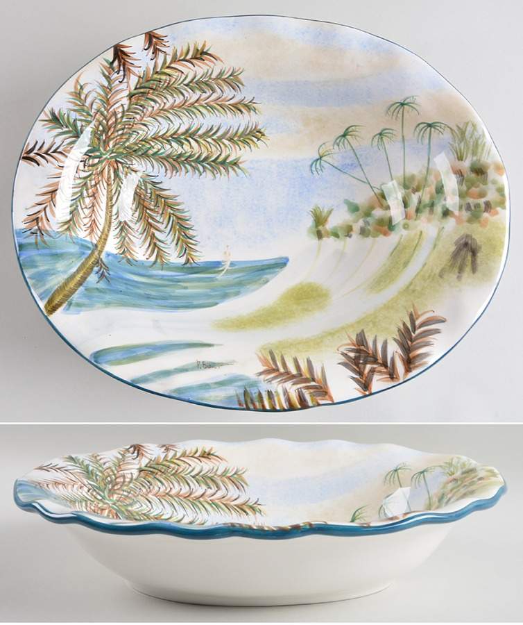 Plantation Home 14" Oval Vegetable Bowl by Sakura-1