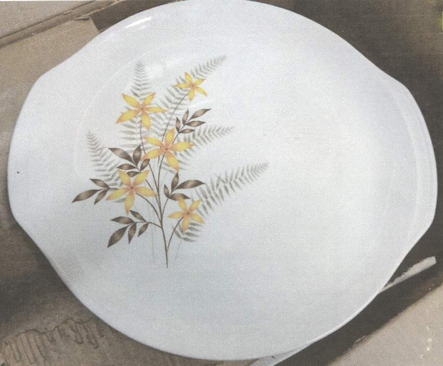 Calypso Handled Cake Plate by Salem-1