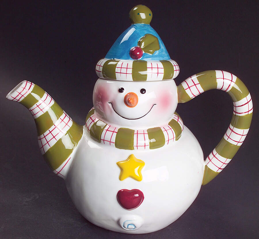 Frosty Snowman Figural Teapot & Lid by Studio Nova-1