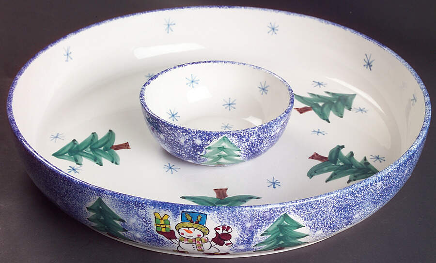 Frosty Snowman (2 Piece) Chip & Dip Set by Studio Nova-1