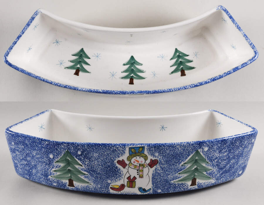 Frosty Snowman Long Side for (5 Pc) Lazy Susan by Studio Nova-1