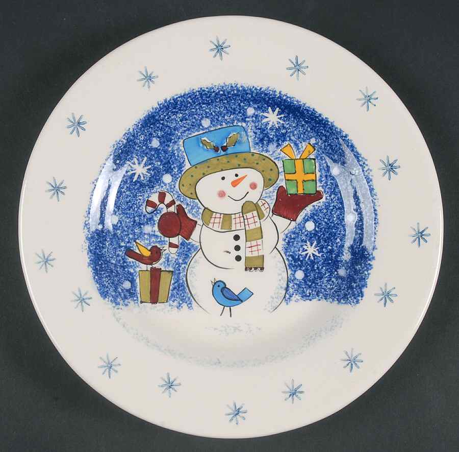 Frosty Snowman Salad Plate by Studio Nova-1