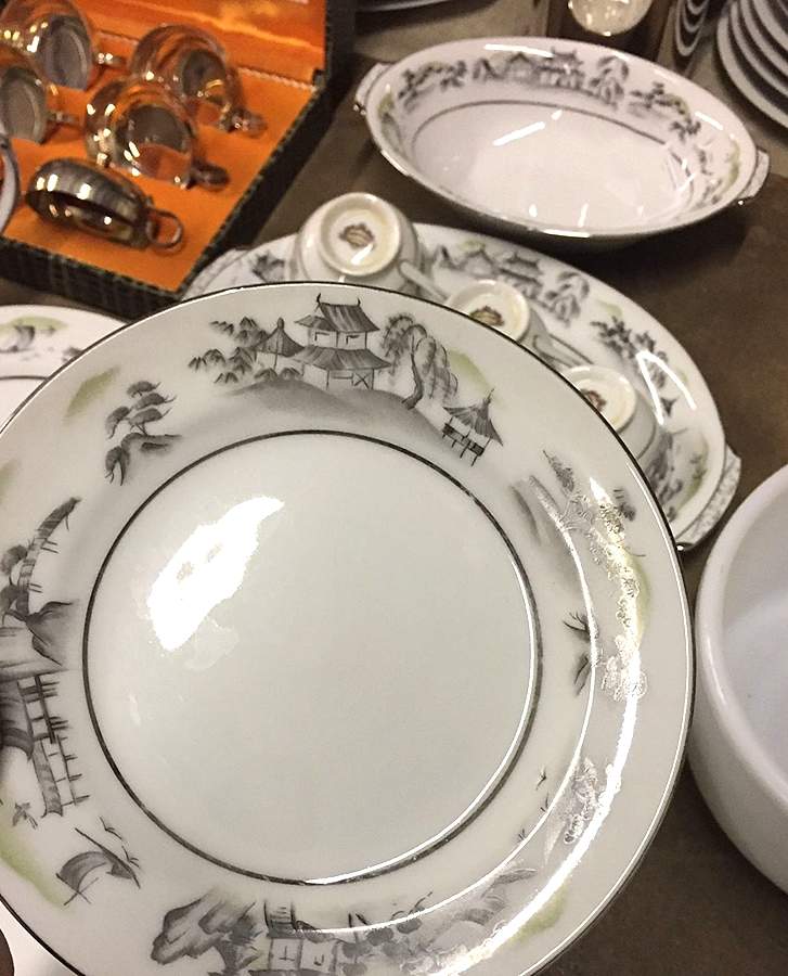 SAN77 Black Bread & Butter Plate by Sango-1
