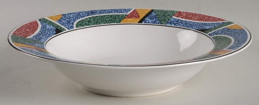 Flair (Made in China) Large Rim Soup Bowl by Sango-1