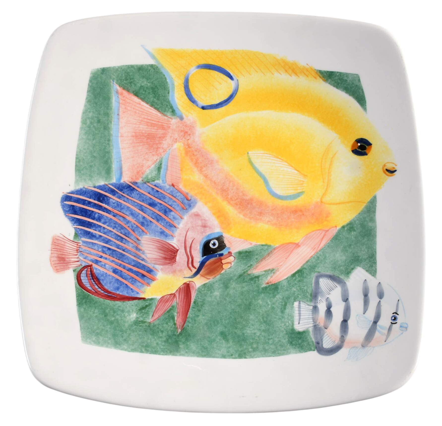 Sea Colors 13" Square Serving Platter by Sakura-1