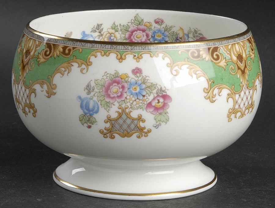 Sheraton Green (Smooth) Cranberry Bowl by Shelley-1