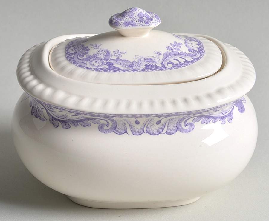 Mayflower (Newer, 2004 Intro) Sugar Bowl & Lid by Spode-1