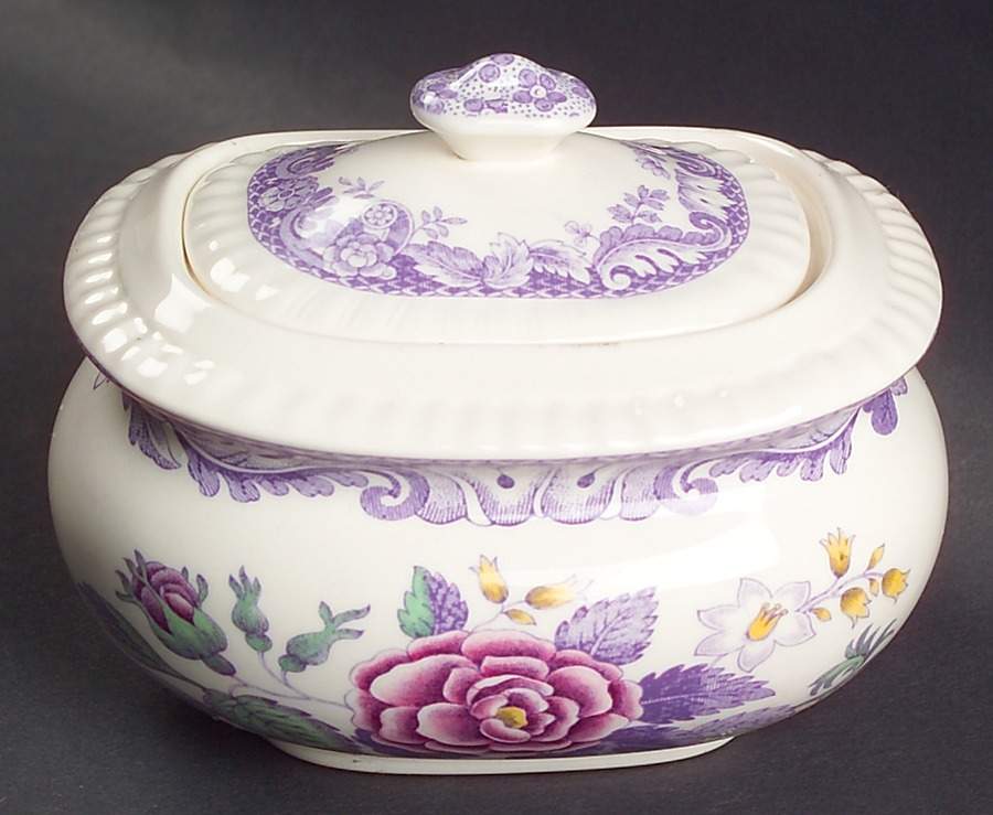 Mayflower (Newer, 2004 Intro) Sugar Bowl & Lid by Spode-1